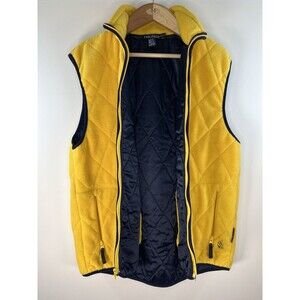 VTG 90s Nautica Mens XL Insulated Puffer Vest Yellow USA Y2K Sailing Streetwear